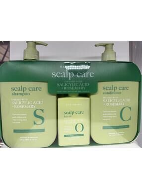 Hair Therapy Scalp Set with Salicylic Acid + Rosemary Shampoo, Conditioner, Oil